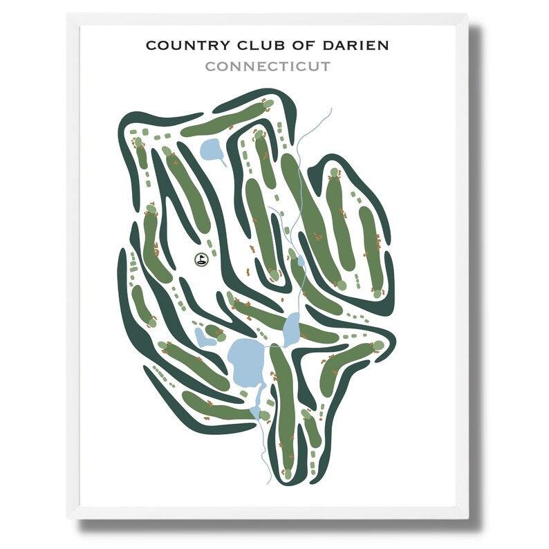 Country Club of Darien, Connecticut - Printed Golf Courses - Golf Course Prints