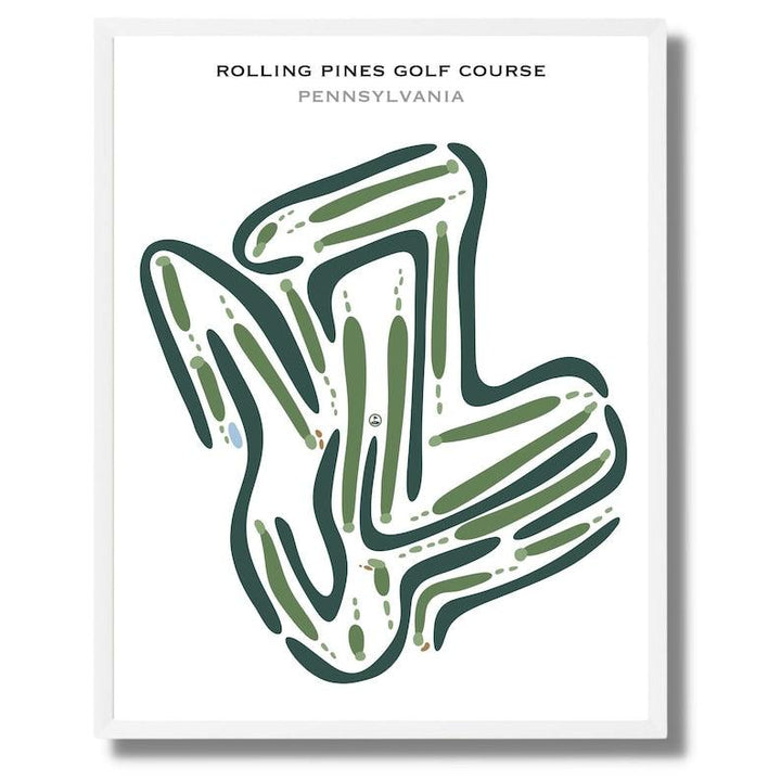 Rolling Pines Golf Course, Pennsylvania - Printed Golf Courses - Golf Course Prints