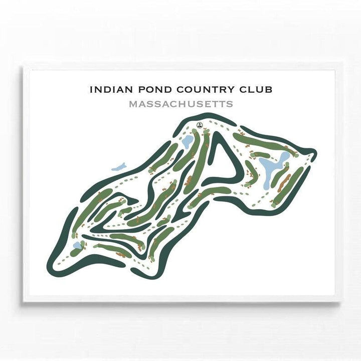 Indian Pond Country Club, Massachusetts - Printed Golf Courses - Golf Course Prints