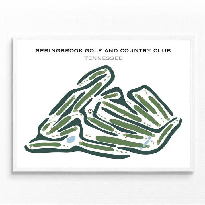 Springbrook Golf & Country Club, Tennessee - Printed Golf Courses - Golf Course Prints