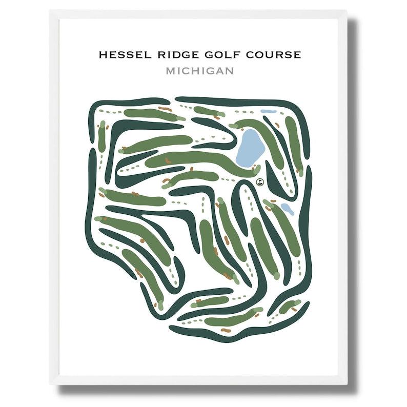 Hessel Ridge Golf Course, Michigan - Printed Golf Courses - Golf Course Prints