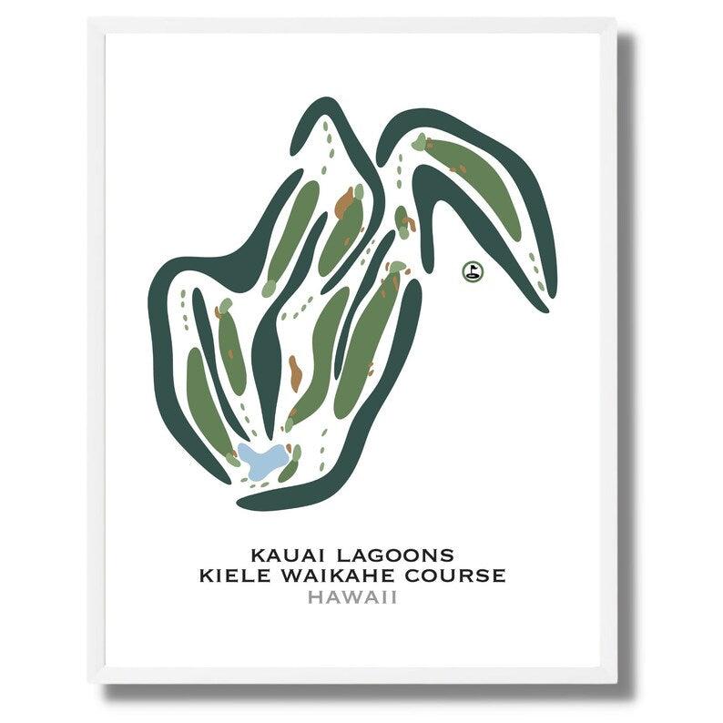 Kauai Lagoons Kiele Waikahe Course, Hawaii - Printed Golf Courses - Golf Course Prints