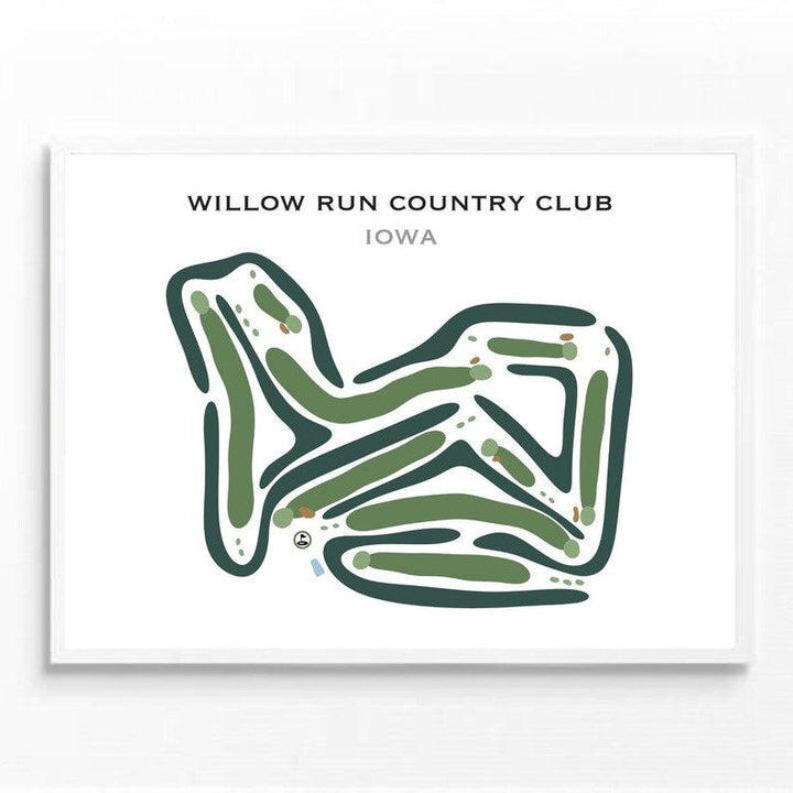 Willow Run Country Club, Iowa - Printed Golf Courses - Golf Course Prints