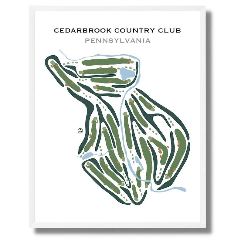 Cedarbrook Country Club, Pennsylvania - Printed Golf Courses - Golf Course Prints