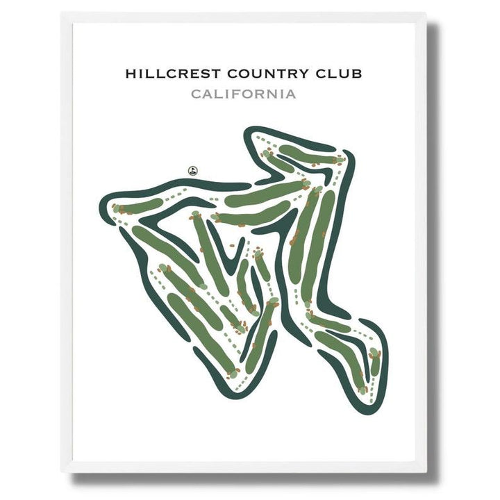 Hillcrest Country Club, California - Printed Golf Courses - Golf Course Prints