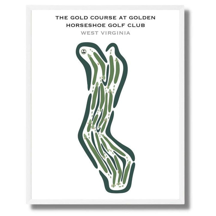 The Gold Course at Golden Horseshoe Golf Club, West Virginia - Printed Golf Courses - Golf Course Prints