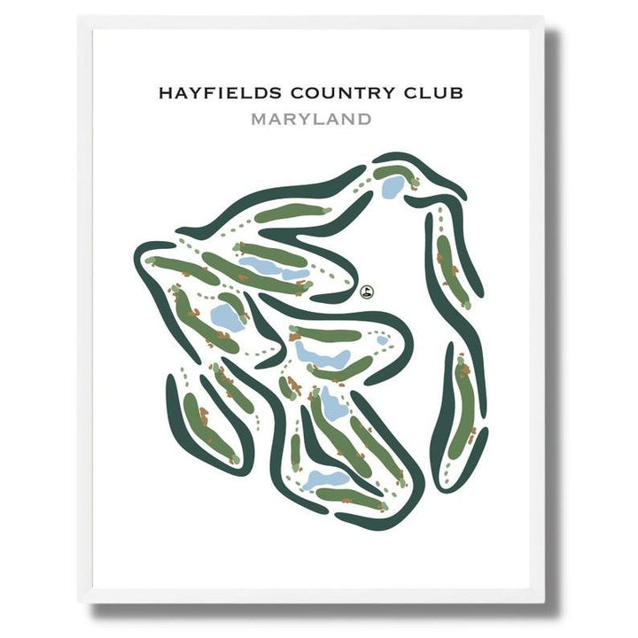 Hayfields Country Club, Maryland - Printed Golf Courses - Golf Course Prints