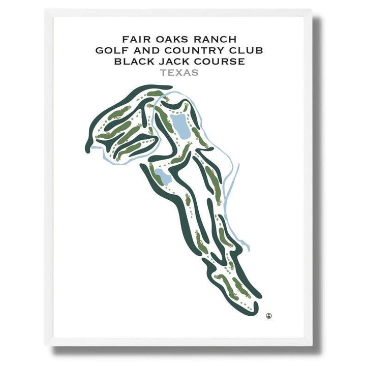 Fair Oaks Ranch Golf & Country Club Black Jack Course, Texas - Printed Golf Courses - Golf Course Prints