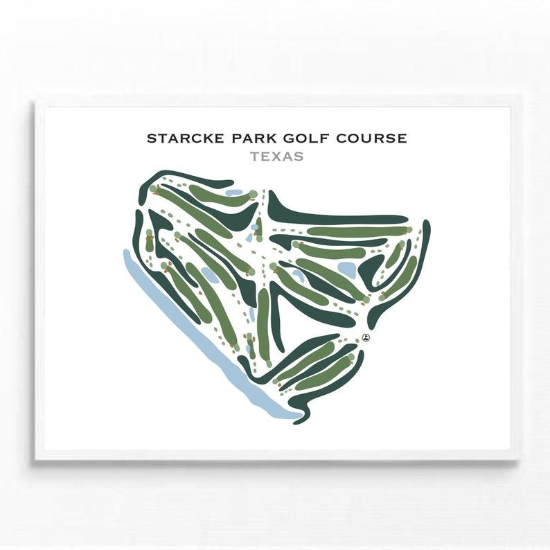 Starcke Park Golf Course, Texas - Printed Golf Courses - Golf Course Prints