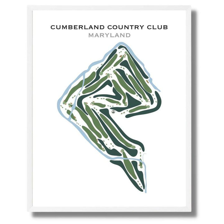 Cumberland Country Club, Maryland - Printed Golf Courses - Golf Course Prints