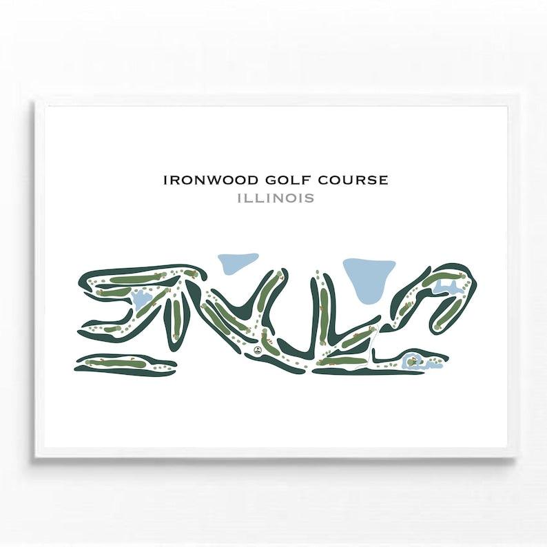 Ironwood Golf Course, Illinois - Printed Golf Courses - Golf Course Prints