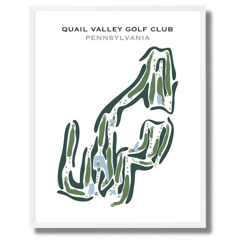 Quail Valley Golf Club, Pennsylvania - Printed Golf Courses - Golf Course Prints