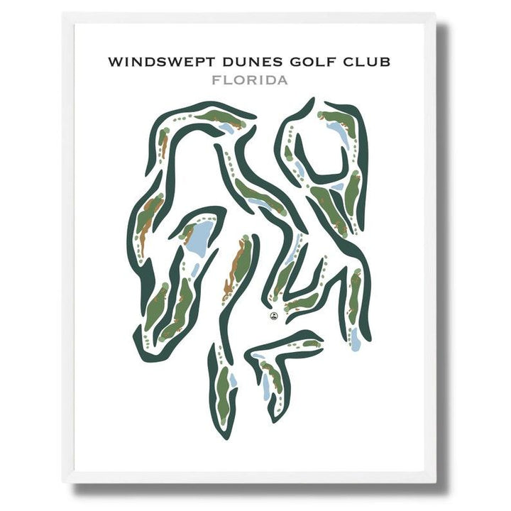 Windswept Dunes Golf Club, Florida - Printed Golf Courses - Golf Course Prints