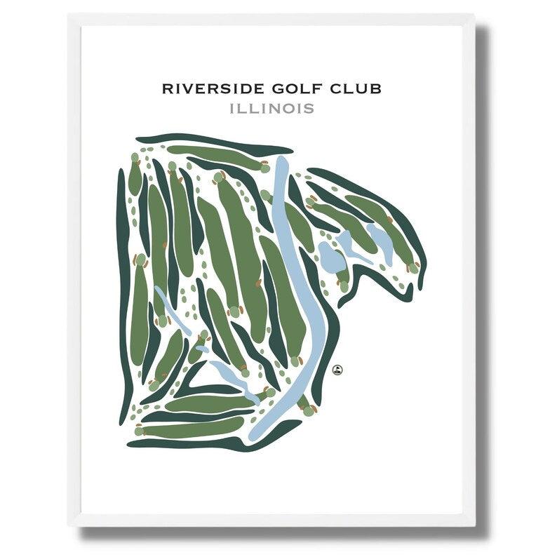 Riverside Golf Club, Illinois - Printed Golf Courses - Golf Course Prints