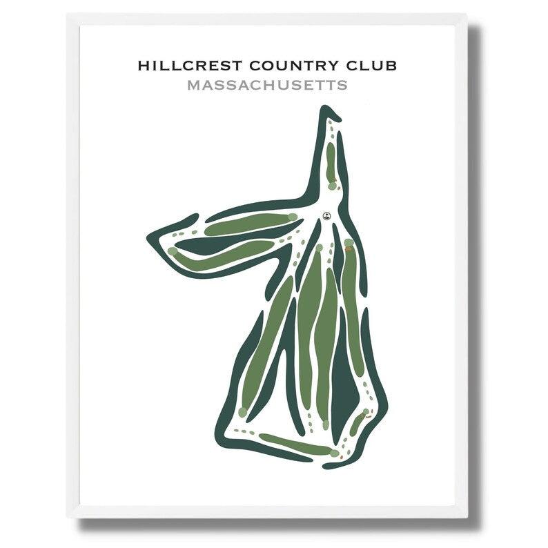 Hillcrest Country Club, Massachusetts - Printed Golf Courses - Golf Course Prints