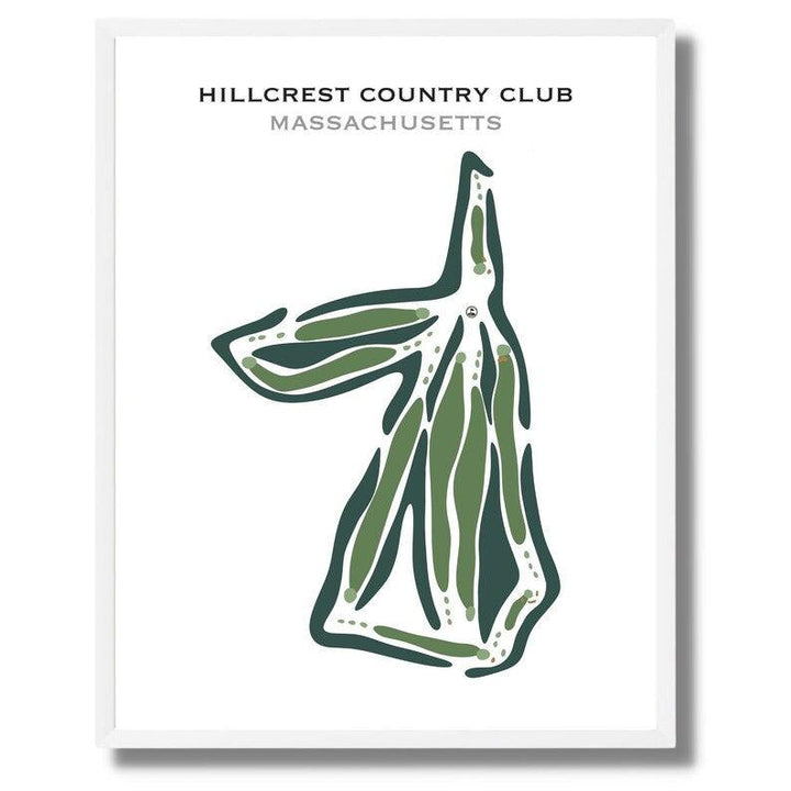 Hillcrest Country Club, Massachusetts - Printed Golf Courses - Golf Course Prints