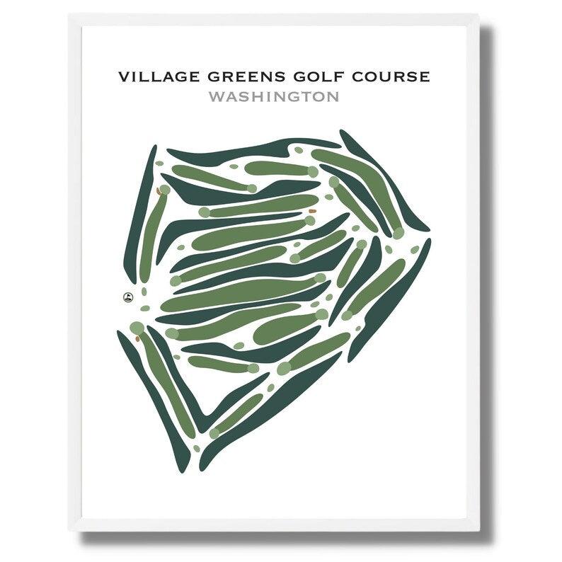 Village Greens Golf Course, Washington - Printed Golf Courses - Golf Course Prints