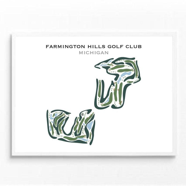 Farmington Hills Golf Club, Michigan - Printed Golf Courses - Golf Course Prints