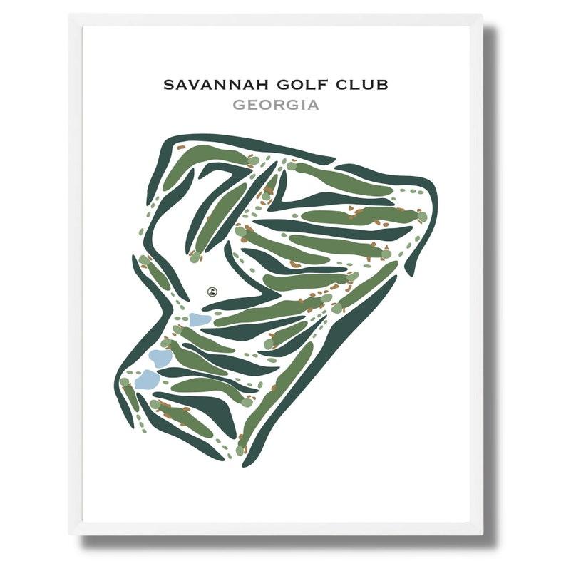 Savannah Golf Club, Georgia - Printed Golf Courses - Golf Course Prints