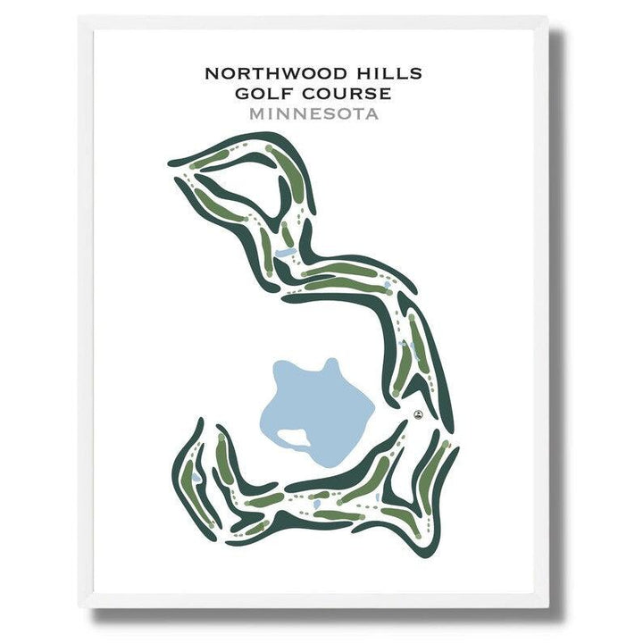 Northwood Hills Golf Course, Minnesota - Printed Golf Courses - Golf Course Prints