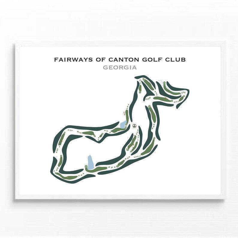 Fairways of Canton Golf Club, Georgia - Printed Golf Courses - Golf Course Prints