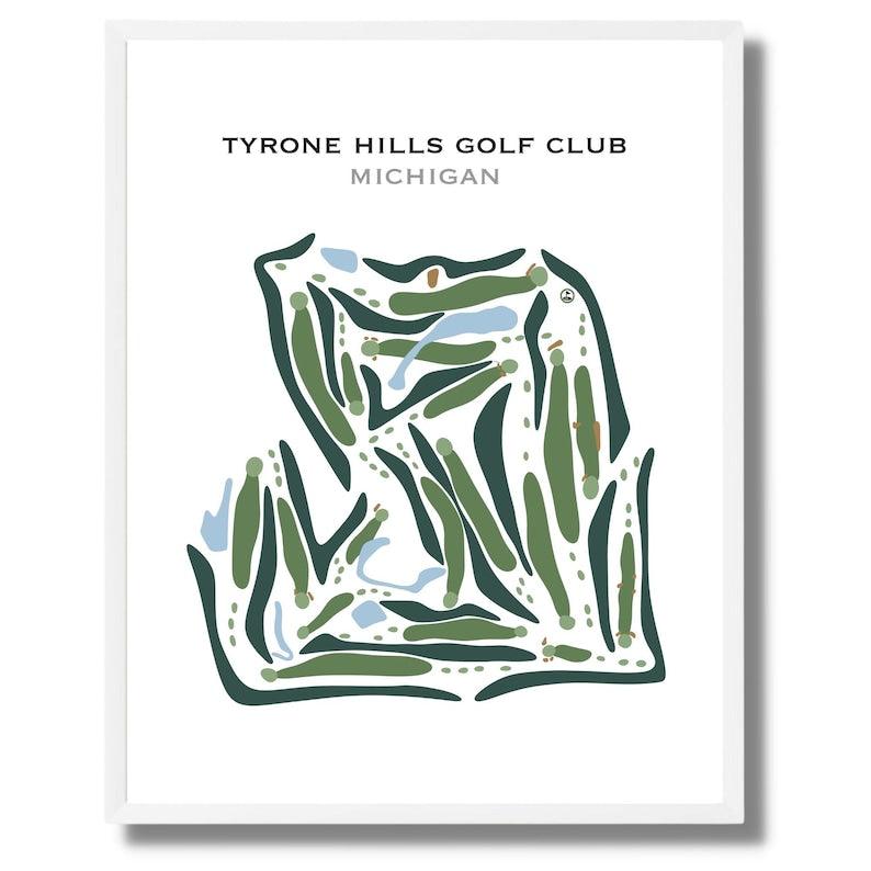 Tyrone Hills Golf Club, Michigan - Printed Golf Courses - Golf Course Prints
