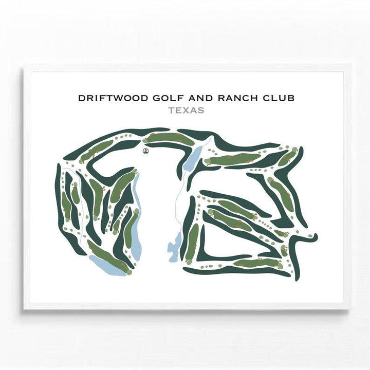 Driftwood Golf and Ranch Club, Texas - Printed Golf Courses - Golf Course Prints