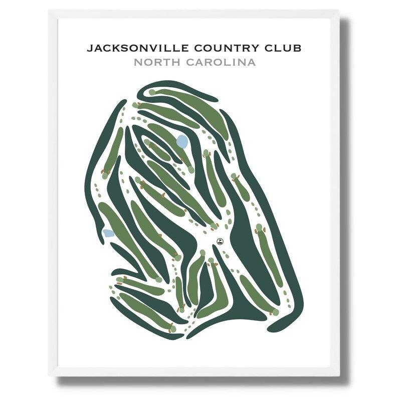 Jacksonville Country Club, North Carolina - Printed Golf Courses - Golf Course Prints