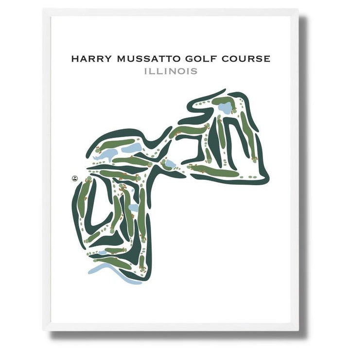 Harry Mussatto Golf Course, Illinois - Printed Golf Courses - Golf Course Prints