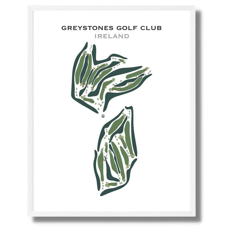 Greystones Golf Club, Ireland - Printed Golf Courses - Golf Course Prints