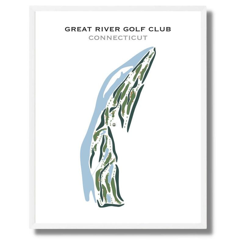 Great River Golf Club, Connecticut - Printed Golf Courses - Golf Course Prints