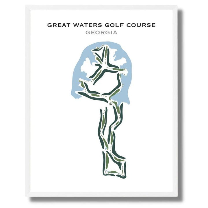 Great Waters Golf Course, Georgia - Printed Golf Courses - Golf Course Prints