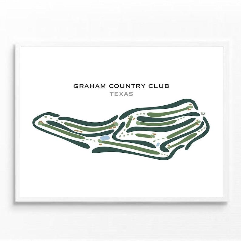 Graham Country Club, Texas - Printed Golf Courses - Golf Course Prints