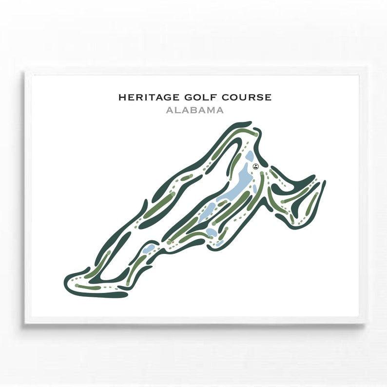 Heritage Golf Course, Alabama - Printed Golf Courses - Golf Course Prints