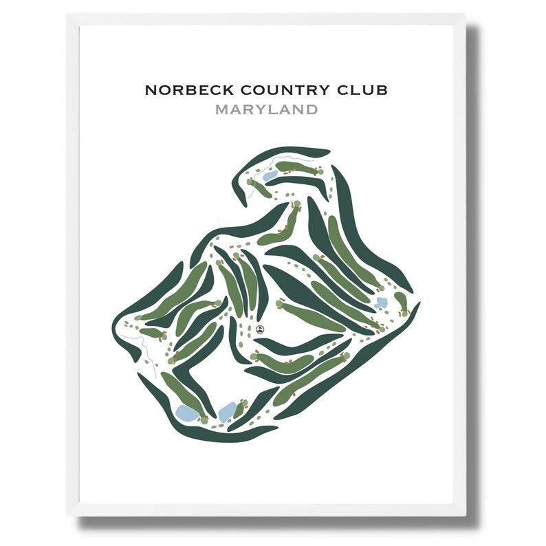 Norbeck Country Club, Maryland - Printed Golf Courses - Golf Course Prints