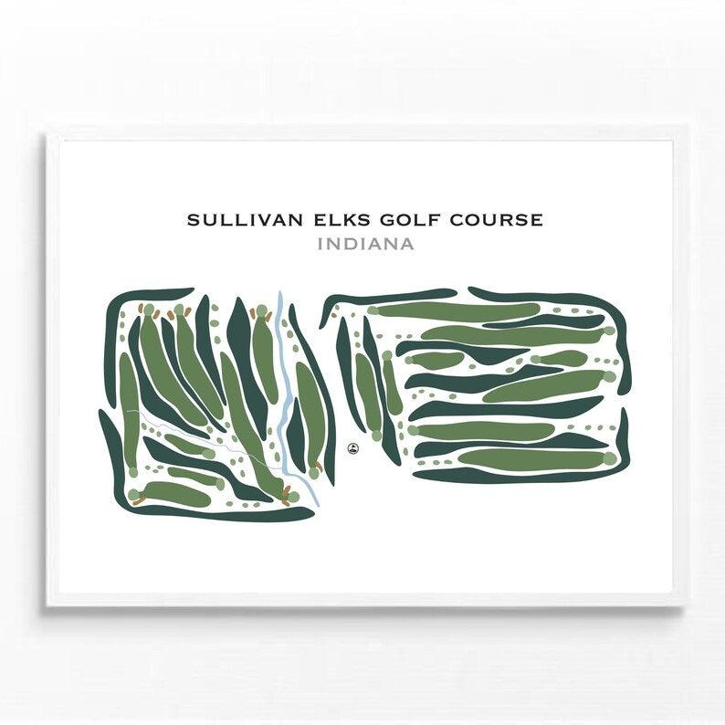 Sullivan Elks Golf Course, Indiana - Printed Golf Courses - Golf Course Prints