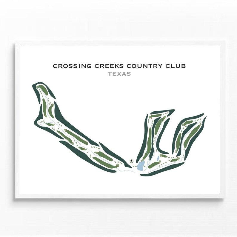 Crossing Creeks Country Club, Texas - Printed Golf Courses - Golf Course Prints