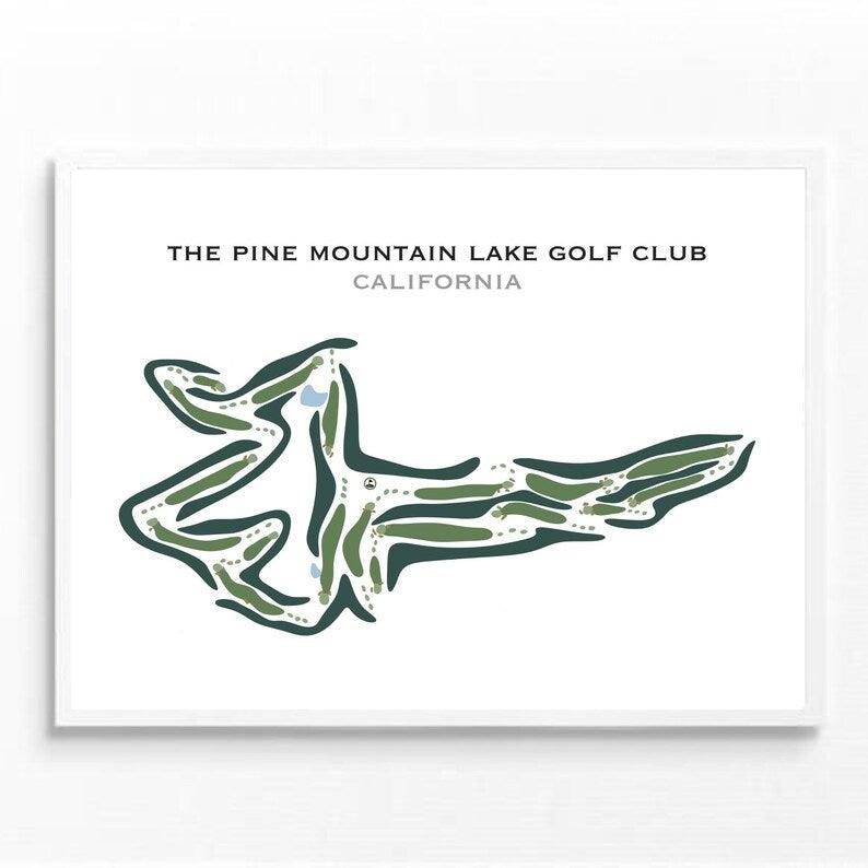 The Pine Mountain Lake Golf Club, California - Printed Golf Courses - Golf Course Prints