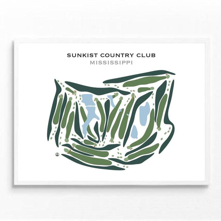 Sunkist Country Club, Mississippi - Printed Golf Courses - Golf Course Prints