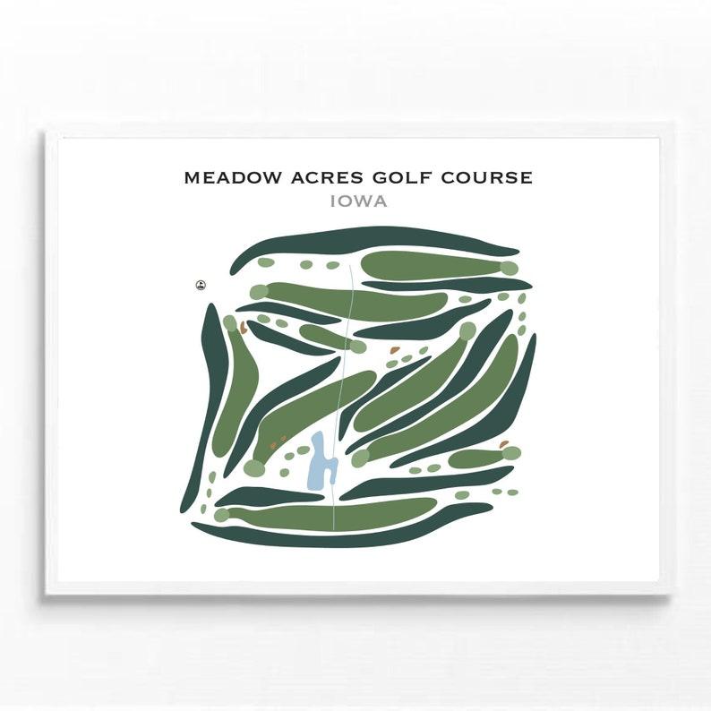 Meadow Acres Golf Course, Iowa - Printed Golf Courses - Golf Course Prints
