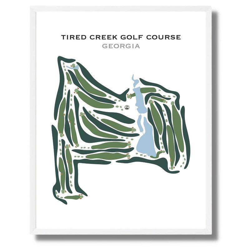 Tired Creek Golf Course, Georgia - Printed Golf Courses - Golf Course Prints