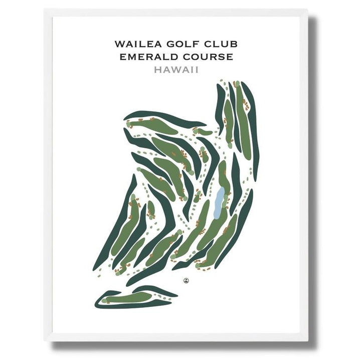 Wailea Golf Club Emerald Course, Hawaii - Printed Golf Courses - Golf Course Prints