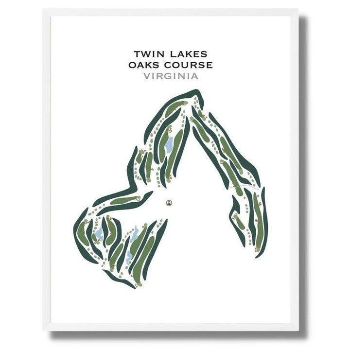 Twin Lakes Oaks Course, Virginia - Printed Golf Courses - Golf Course Prints