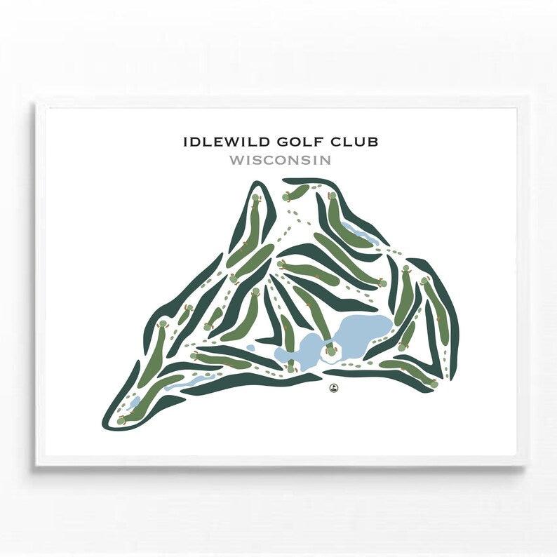 Idlewild Golf Club, Wisconsin - Printed Golf Courses - Golf Course Prints