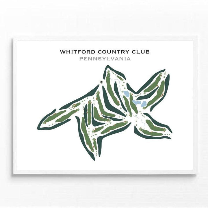 Whitford Country Club, Pennsylvania - Printed Golf Courses - Golf Course Prints