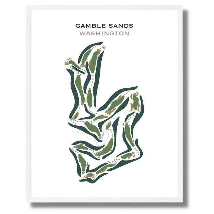 Gamble Sands, Washington - Printed Golf Courses - Golf Course Prints