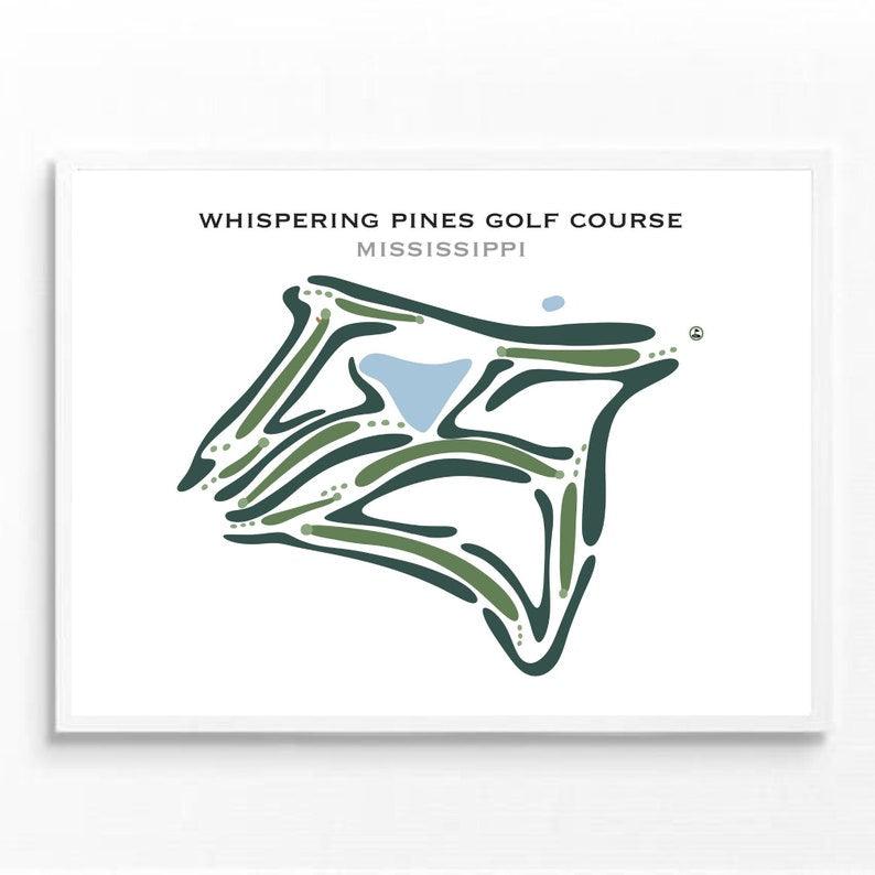 Whispering Pines Golf Course, Mississippi - Printed Golf Courses - Golf Course Prints