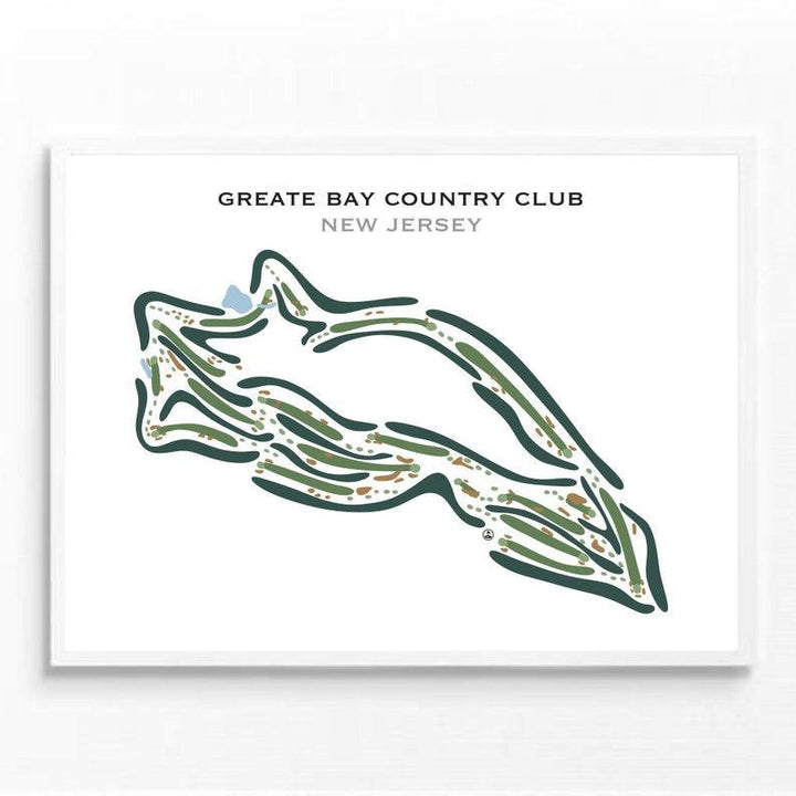 Greate Bay Country Club, New Jersey - Printed Golf Courses - Golf Course Prints