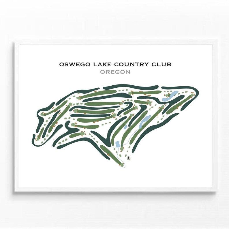 Oswego Lake Country Club, Oregon - Printed Golf Courses - Golf Course Prints