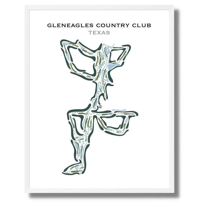 Gleneagles Country Club, Texas - Printed Golf Courses - Golf Course Prints
